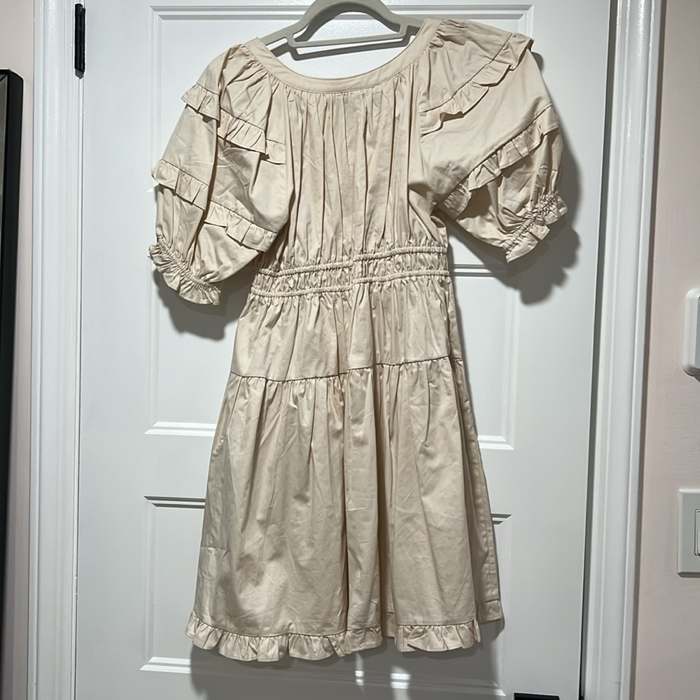 En Saison Cream Ruffled Mini Dress - Picture 3 of 3